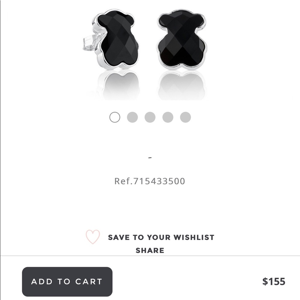 TOUS Color Earings Im Sterling Silver| Black - Picture 5 of 5